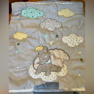 Crib bedding Set baby blanket skirt sheet elephant gray
